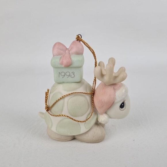 Precious Moments 520489 "Slow Down And Enjoy The Holidays" Vntg + 2 Ornaments - Picture 2 of 7